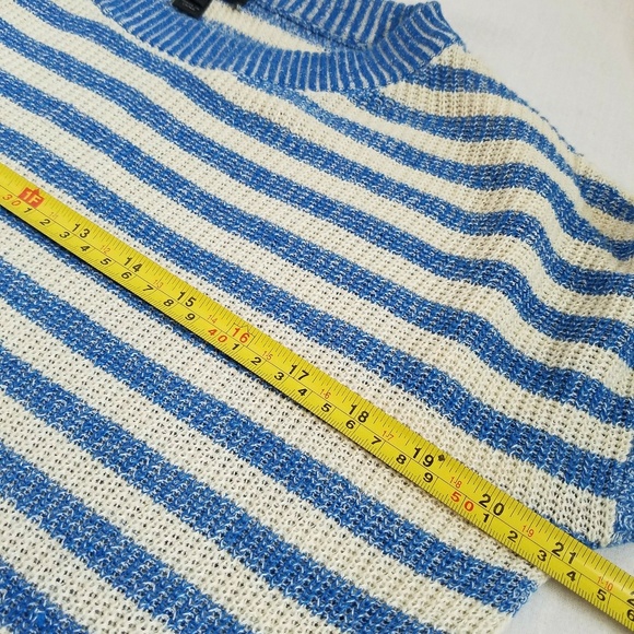 J. Crew Stripped Blue Lightweight Knit Sweater XXS - Picture 5 of 8